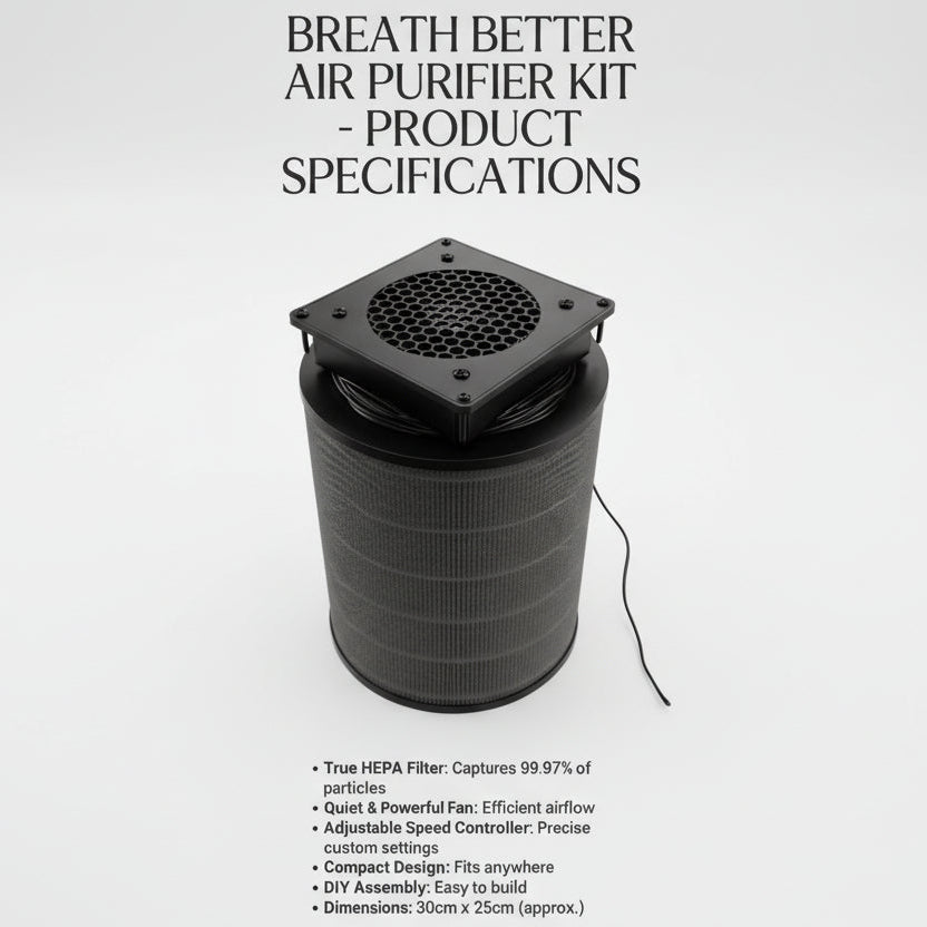 Breath Better Air Purifier Kit + HEPA Filter (Combo)